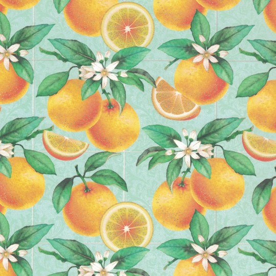 Oranges on Tiles Italian Paper ~ Kartos Italy